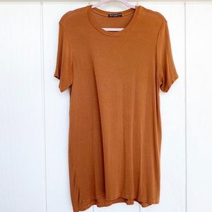 Burnt orange t shirt dress Clearance